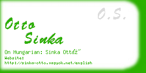 otto sinka business card